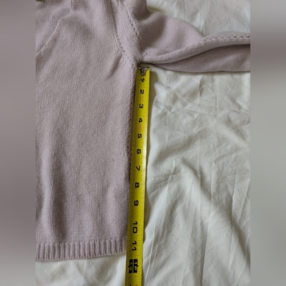 Beth Bowley V-Neck Lavender Cashmere Knit Sweater M - Picture 8 of 9